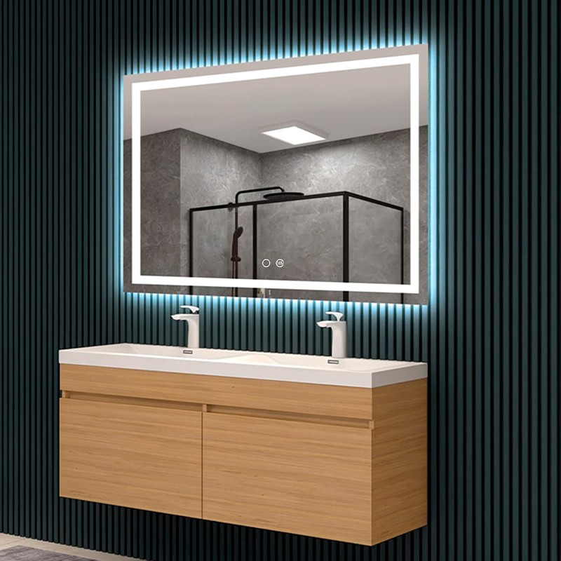 Espejo led baño redondo retroiluminado MAGNA CRISTALED Medida MAGNA 60x80