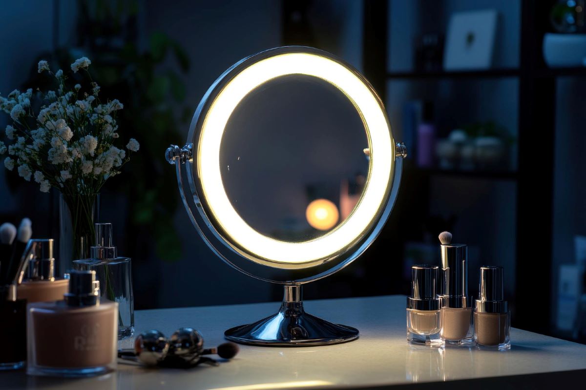 ESPEJO DE AUMENTO Y LUZ LED, PRECISIÓN Y ESTILO EN TU RUTINA