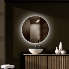 Espejo led baño redondo retroiluminado ALPHA - CRISTALED