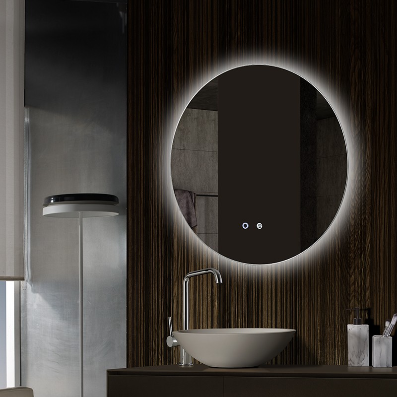 Espejo led baño redondo retroiluminado BETA - CRISTALED Medida
