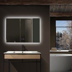 Espejo led baño cuadrado retroiluminado EPSILON - CRISTALED