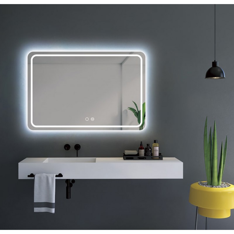 Espejo led retroiluminado con luz frontal difusa Francia - LEDIMEX