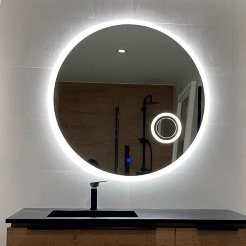 Espejo de baño redondo con luz LED Moon en stock