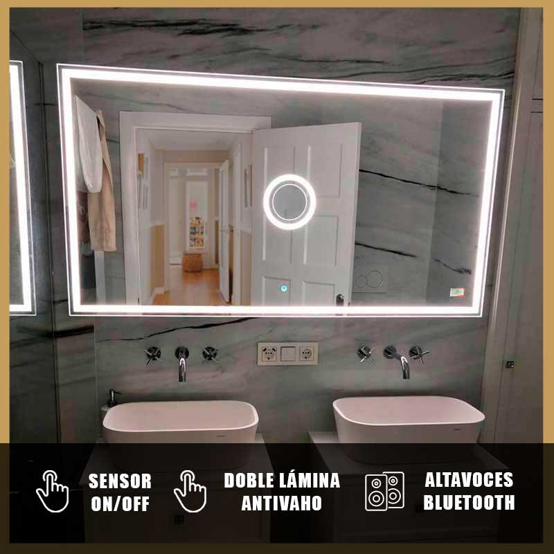 Espejos con LUZ LED y AUDIO BLUETOOTH Espejos modernos con