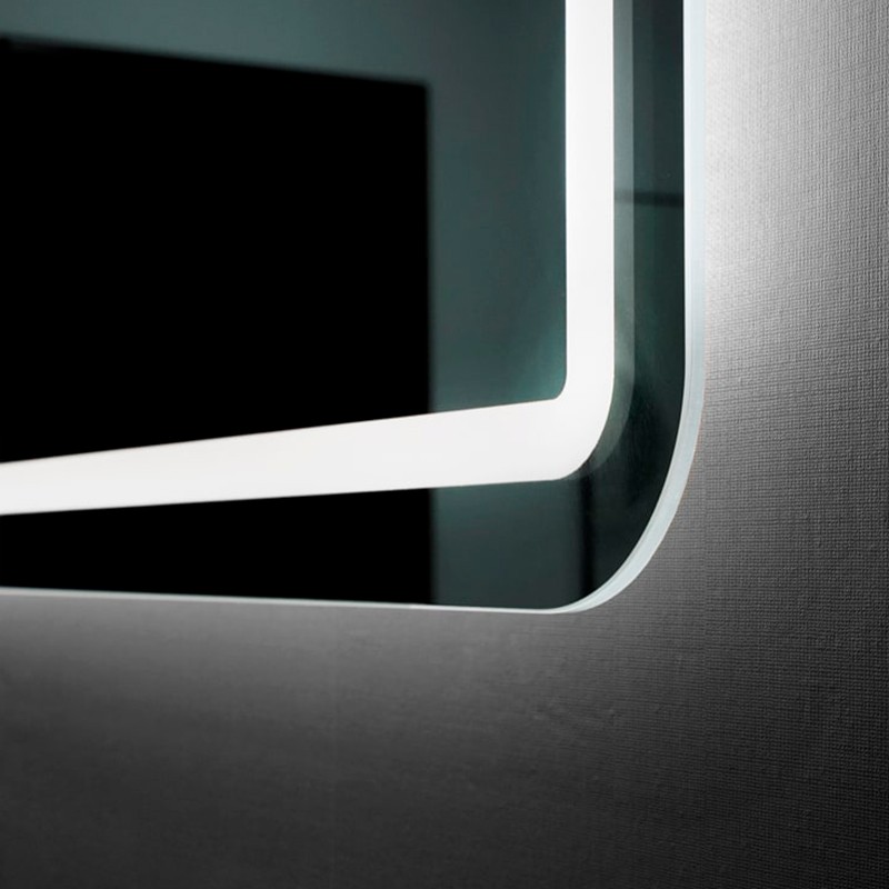 Espejo led baño cuadrado retroiluminado SUPRA 60x80 - CRISTALED