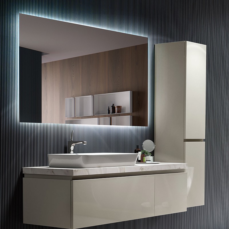 Espejo led baño cuadrado retroiluminado SUPRA 70x80 - CRISTALED