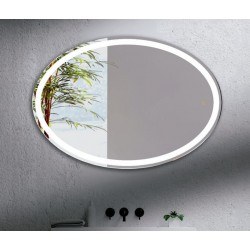 ESPEJO OVAL CON LUZ LED FRONTAL