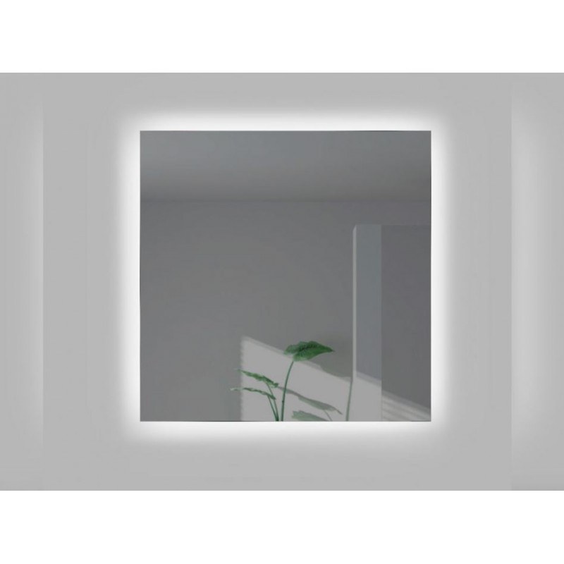 Chipre - Espejo con marco metálico y luz led 60x80 cm
