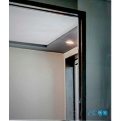 Espejo baño luz cuadrado con LED integrado frontal Cinta