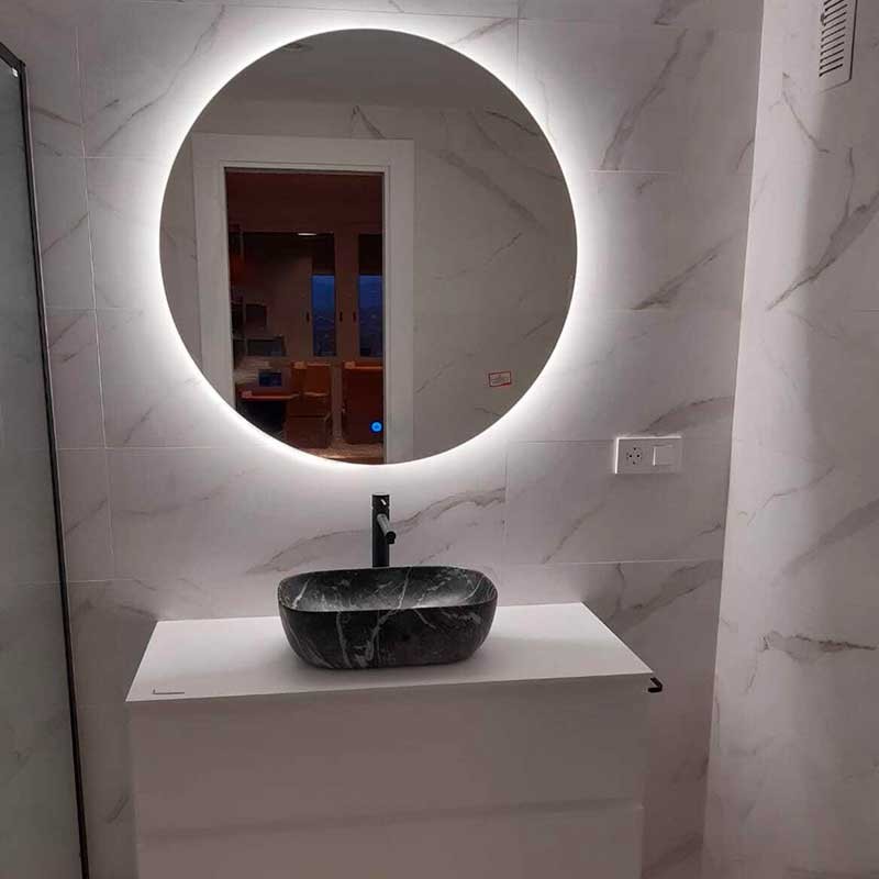 Espejo redondo con luz led retroiluminado para baño Dian