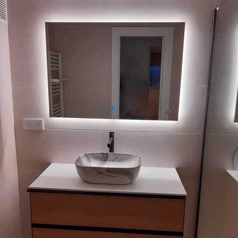 ✓ Espejo de baño con luz led retroiluminado