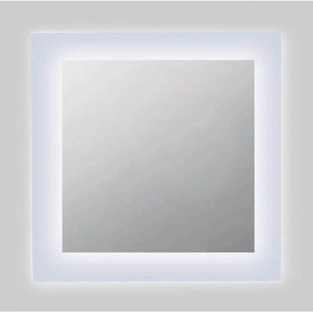 Espejo baño luz LED frontal con esquinas redondeadas Kone