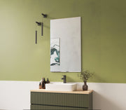 Espejo de baño con luz LED rectangular a medida · Modelo BISEL