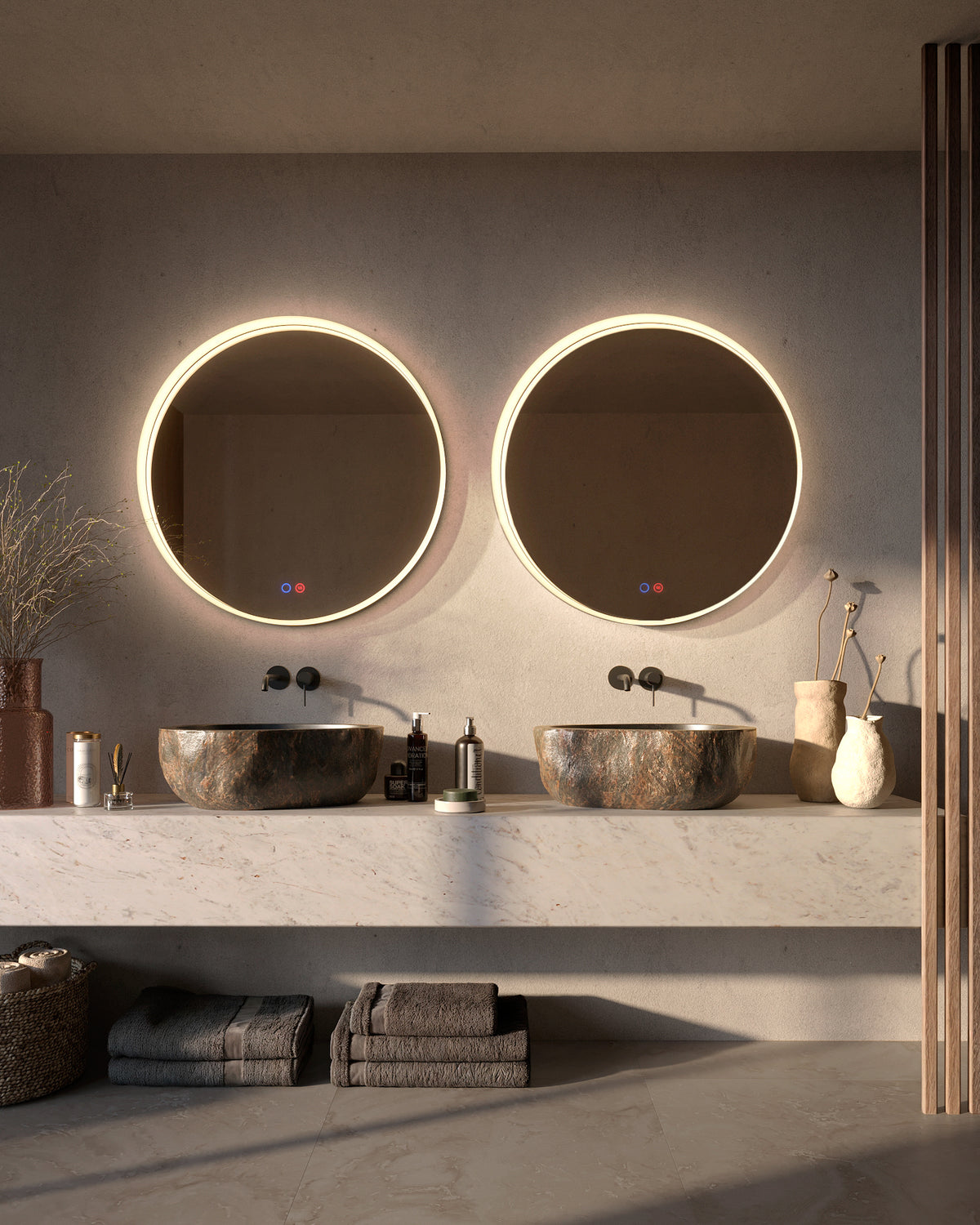 Espejo de baño con luz LED · Modelo BOLONIA