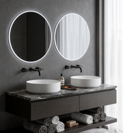 Espejo de baño redondo con luz LED 6000K · Entrega 24-72h · Modelo Clark EXPRESS