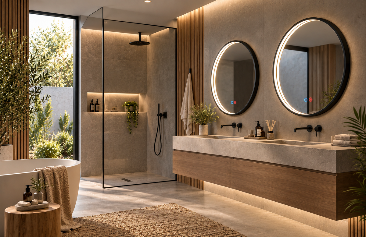 Espejo de baño con luz LED · Modelo NEPAL