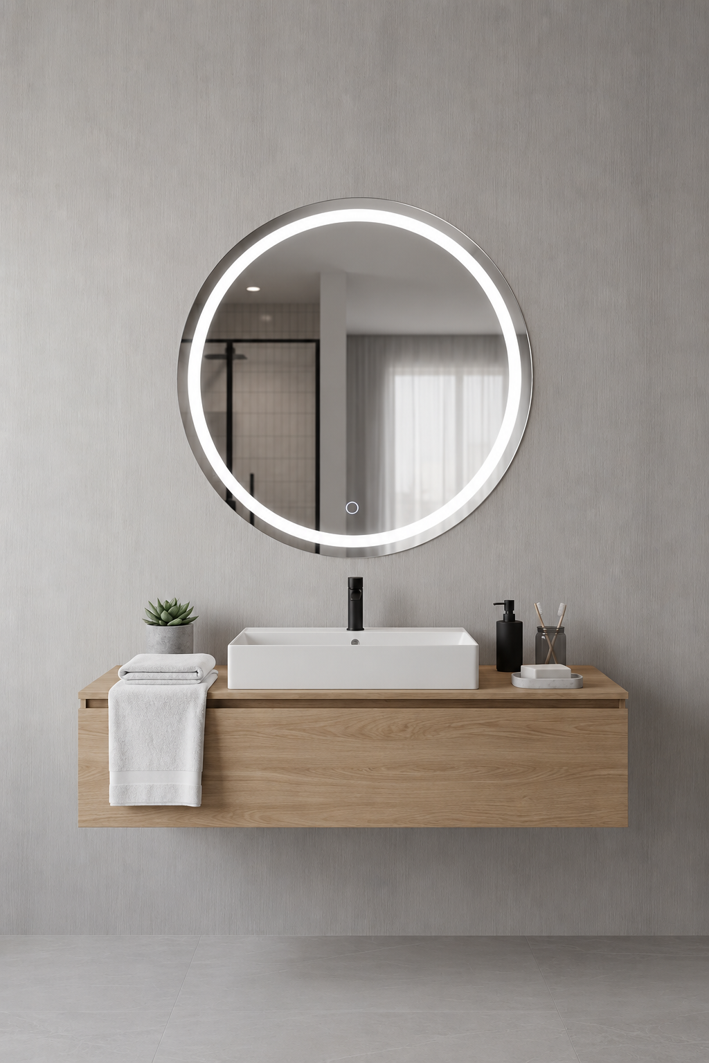 Espejo de Baño con Luz LED Redondo · Rand EXPRESS · Entrega 24-72h