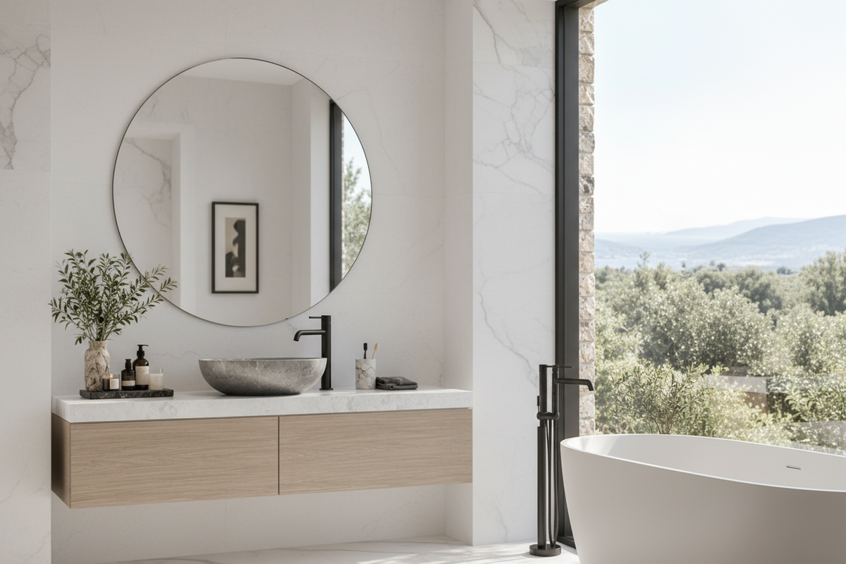 Espejo de baño sin luz · Modelo Round
