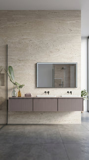 Espejo de baño con luz LED perimetral rectangular · Modelo ABILITY