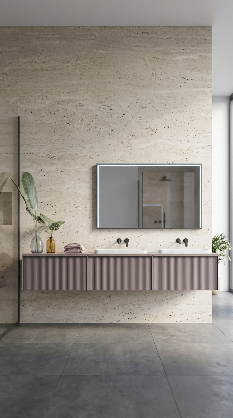 Espejo de baño con luz LED perimetral rectangular · Modelo ABILITY