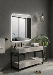 Espejo de baño con luz LED rectangular retroiluminado · Modelo DINAMARCA