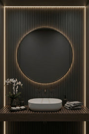 Espejo de Baño con Luz LED Redondo Retroiluminado · Doble Touch (Luz Bi-LED + Antivaho) · LUNIX EXPRESS · Entrega 24-72h