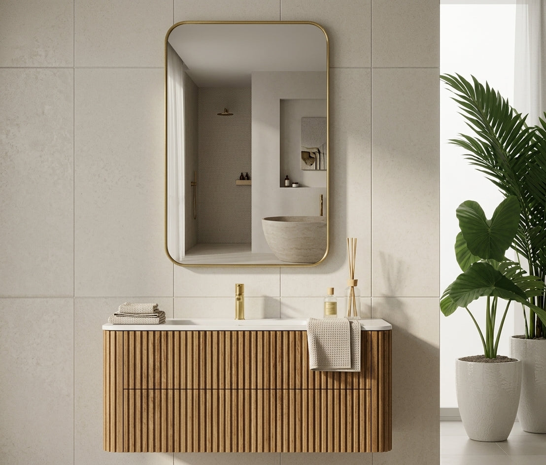 Espejo de baño y vestidor rectangular sin luz entrega 24-72h · Modelo Lisa canto redondo EXPRESS