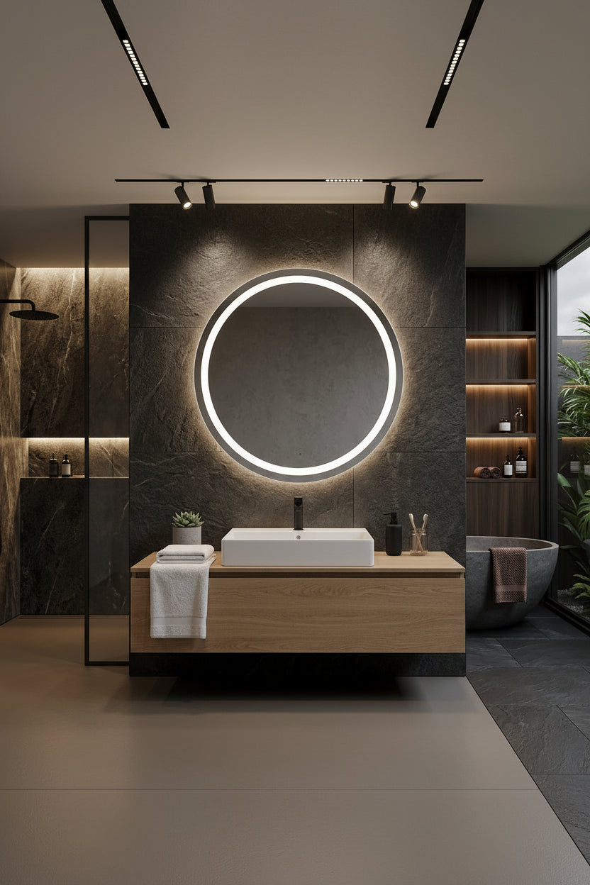 Espejo de Baño con Luz LED Redondo · Rand EXPRESS · Entrega 24-72h