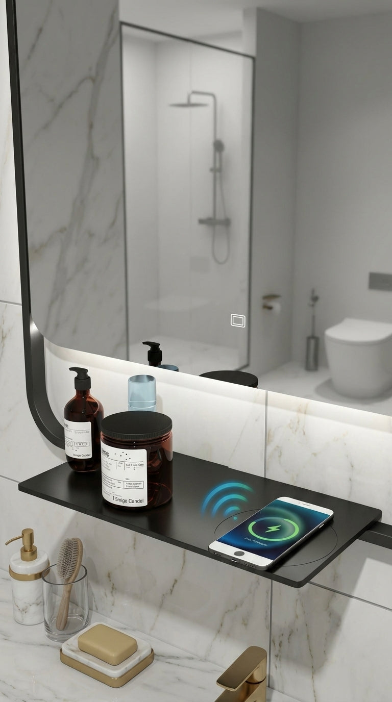 Espejo de baño con luz LED rectangular retroiluminado · Modelo CONCEPT