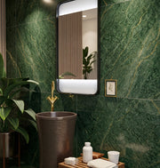 Espejo de baño y vestidor con luz LED, marco metálico y repisa · Doble Touch (Luz Bi-LED + Antivaho) · Entrega 24-72h · Modelo Aira EXPRESS
