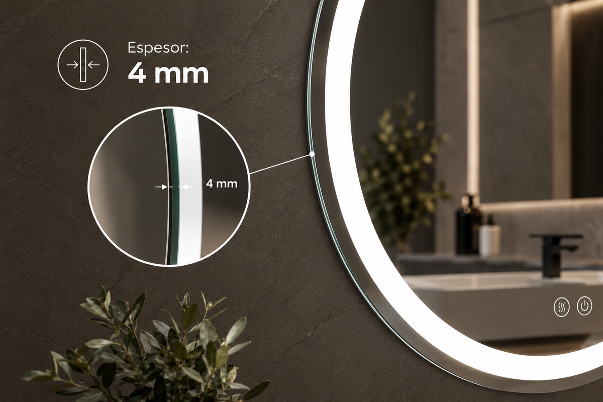 Espejo de Baño con Luz LED Redondo · Rand EXPRESS · Entrega 24-72h