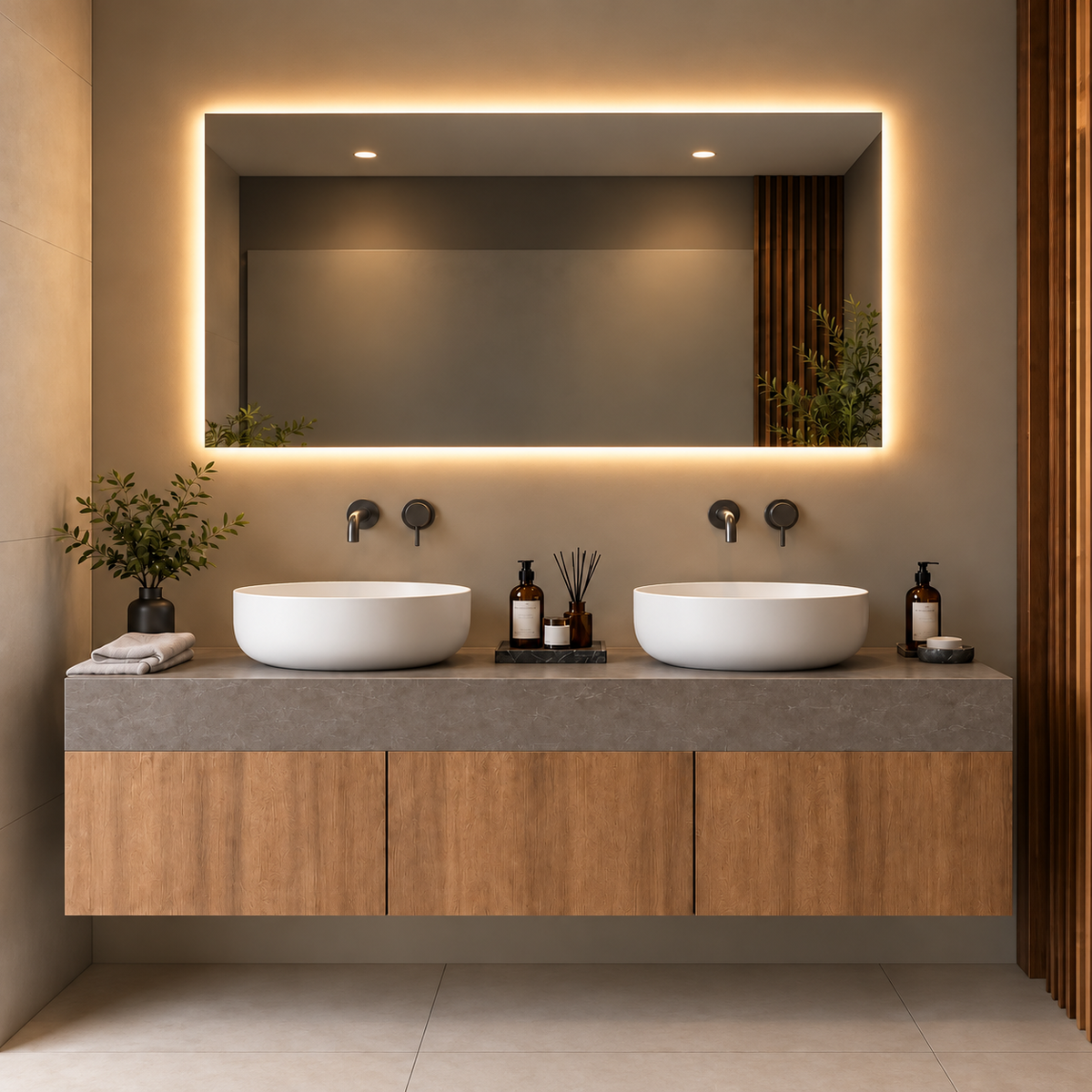 Espejos LED a medida para tu baño y tu hogar