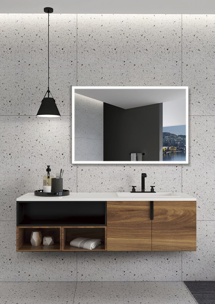 Espejo led cuadrado con luz frontal Suiza TRILED - LEDIMEX - EspejoLED