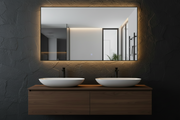 Espejo de baño y vestidor con luz LED rectangular a medida retroiluminado · Modelo ALUMINIUM [config]