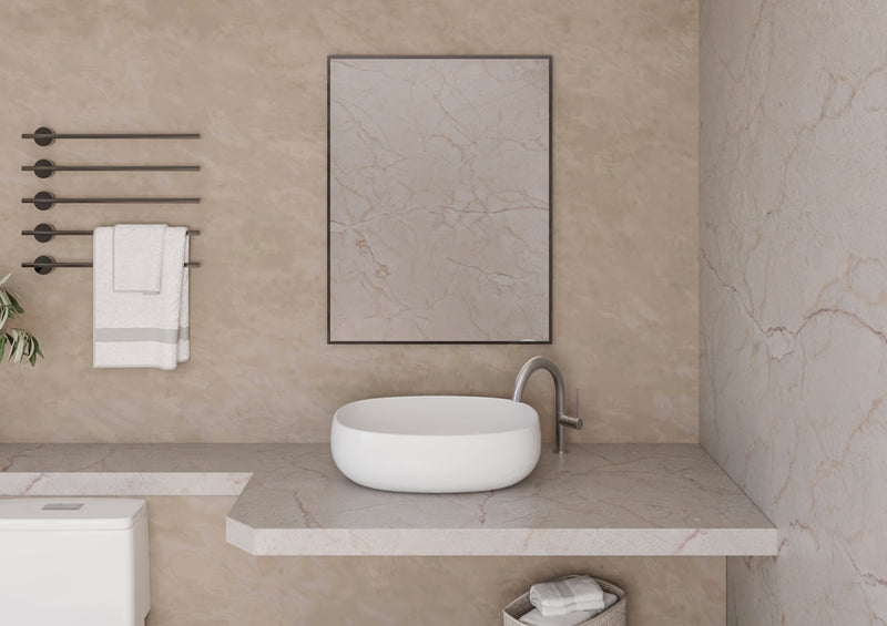 Espejo de baño rectangular sin luz a medida · Modelo KELOS SIN