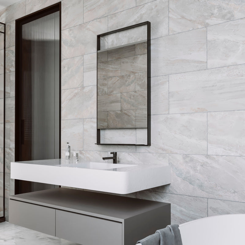 Espejo de baño rectangular sin luz a medida · Modelo SAGART SIN