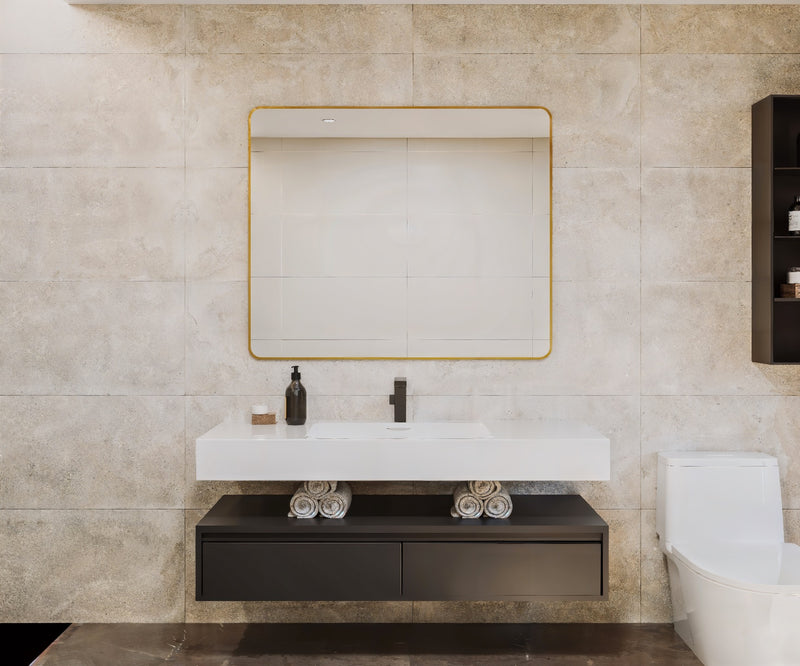 Espejo de baño rectangular sin luz a medida · Modelo TUR SIN