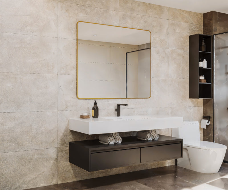 Espejo de baño rectangular sin luz a medida · Modelo TUR SIN