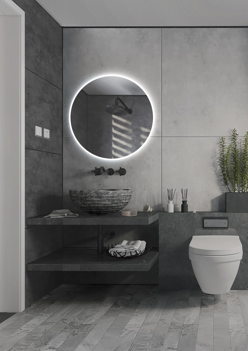Espejo Luz Led Ovalado 80 X 60 Cm Touch Ideal Baño